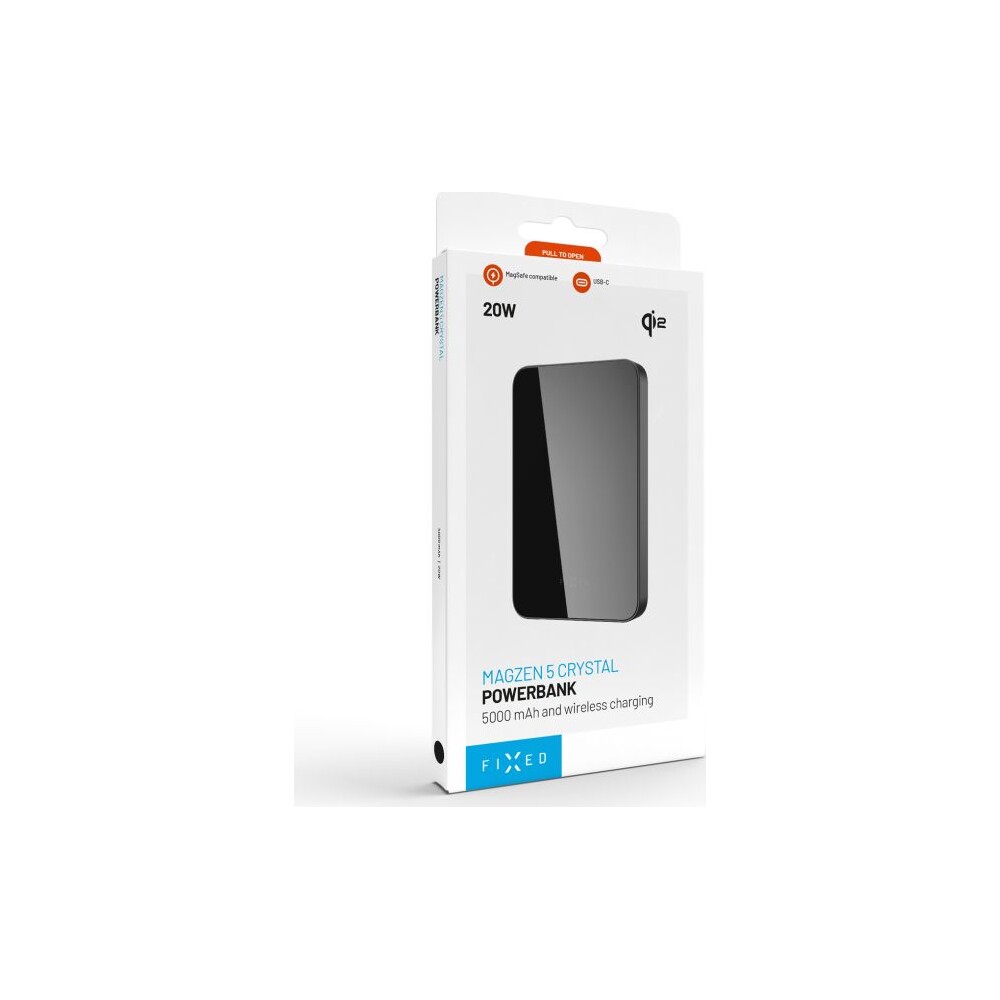 FIXED-MagZen-5-Crystal-MagSafe-Qi2-powerbanka-5000mAh-cerna