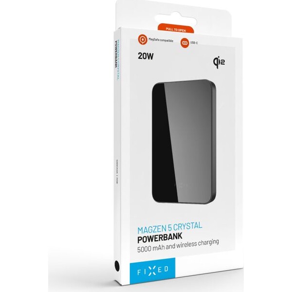 FIXED-MagZen-5-Crystal-MagSafe-Qi2-powerbanka-5000mAh-cerna