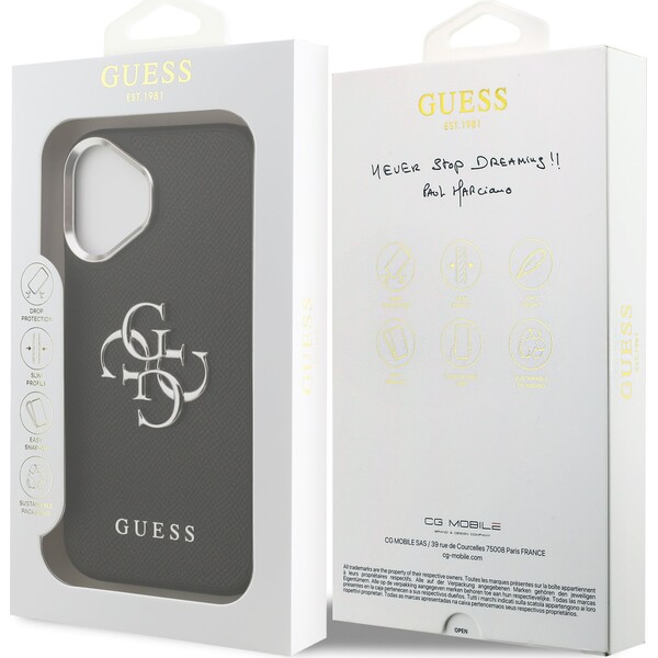 Guess-PU-Grained-4G-Metal-Logo-kryt-iPhone-17-cerny