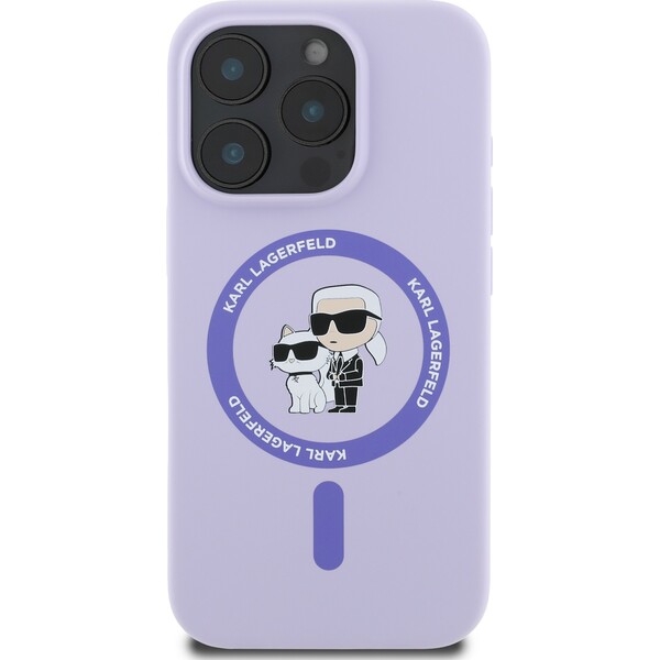 Karl-Lagerfeld-Liquid-Silicone-Karl-and-Choupette-MagSafe-kryt-iPhone-16-Pro-fialovy