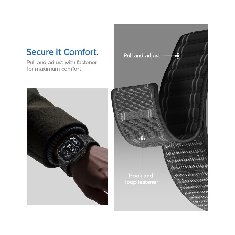 Spigen-Fabric-Band-reminek-hook-and-loop-Apple-Watch-49-46-45-44mm-cerny