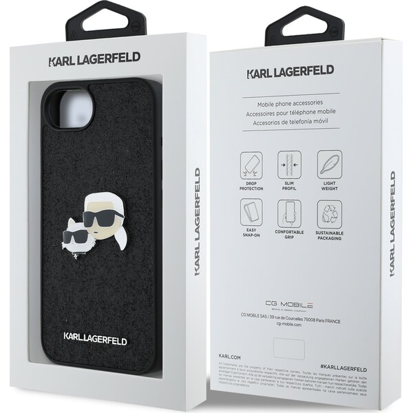 Karl-Lagerfeld-Fixed-Glitter-Metal-K-CH-kryt-iPhone-17e-16e-cerny
