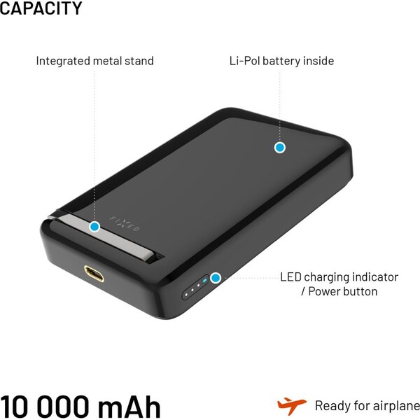 FIXED-MagZen-10-Pro-Qi2-MagSafe-powerbanka-10000mAh-15W-cerna