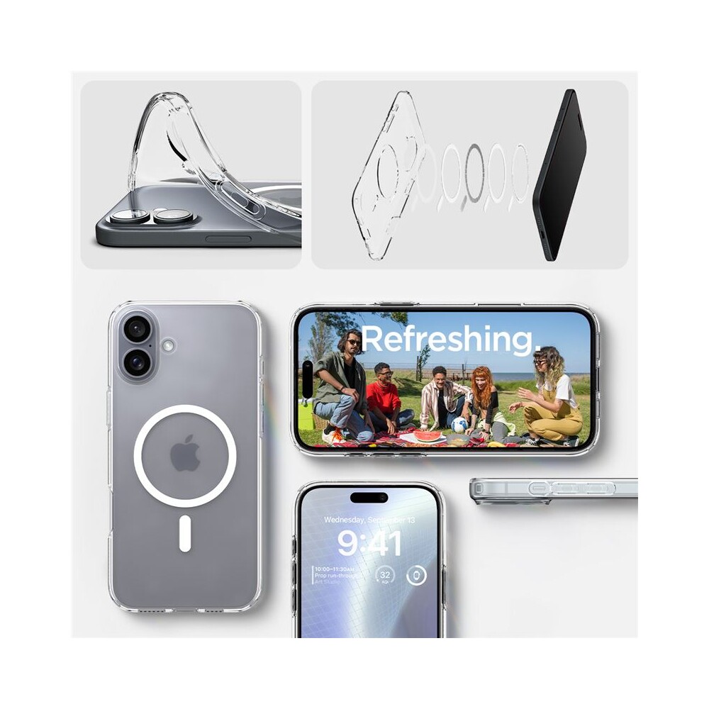 Spigen-Crystal-Flex-MagSafe-kryt-iPhone-16-crystal-clear
