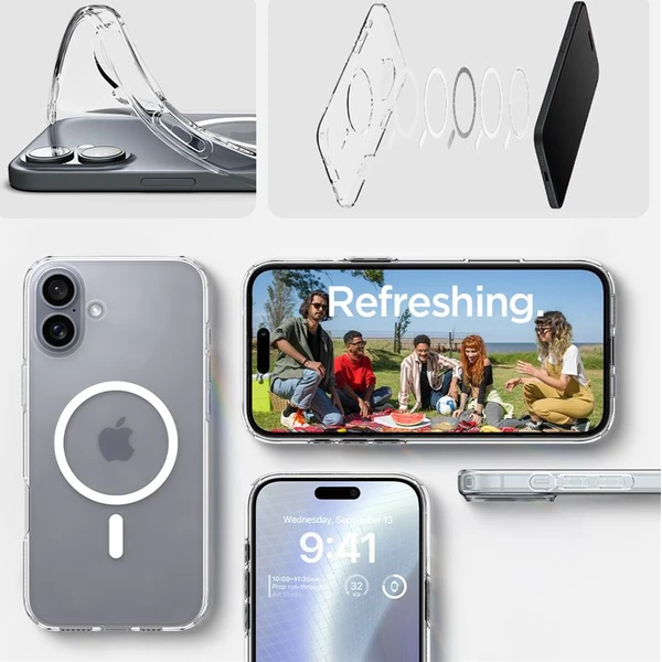 Spigen-Crystal-Flex-MagSafe-kryt-iPhone-16-crystal-clear