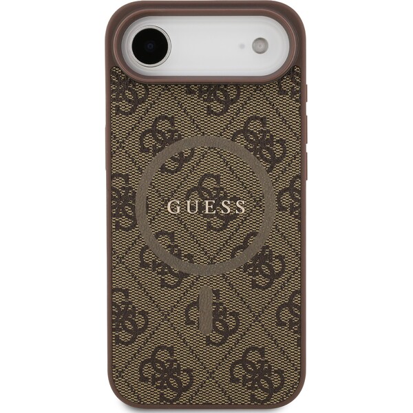 Guess-PU-Leather-4G-Colored-Ring-MagSafe-Zadni-Kryt-pro-iPhone-Air-hnedy