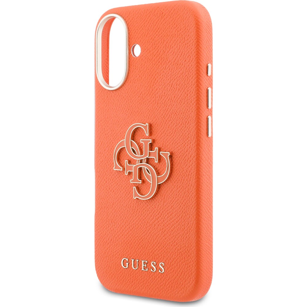 Guess-PU-Resin-Logo-kryt-iPhone-17-oranzovy