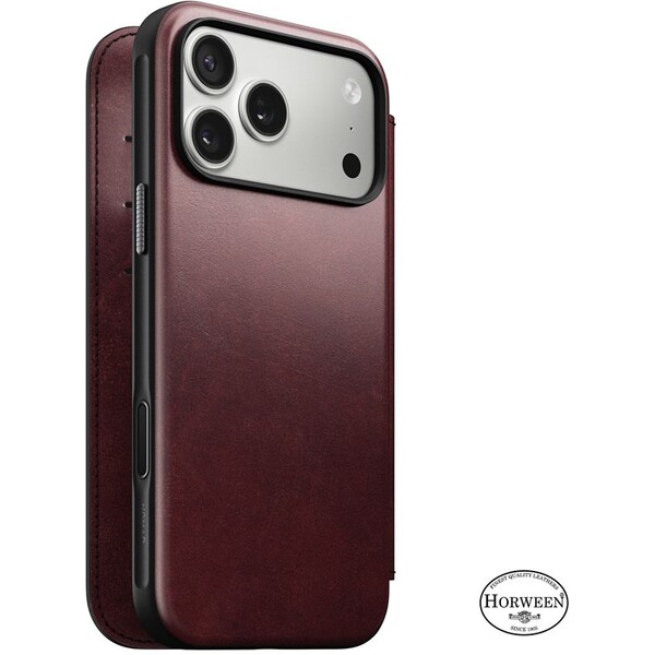 Nomad-Modern-Leather-Folio-Horween-MagSafe-kozene-pouzdro-iPhone-17-Pro-Max-Burgundy
