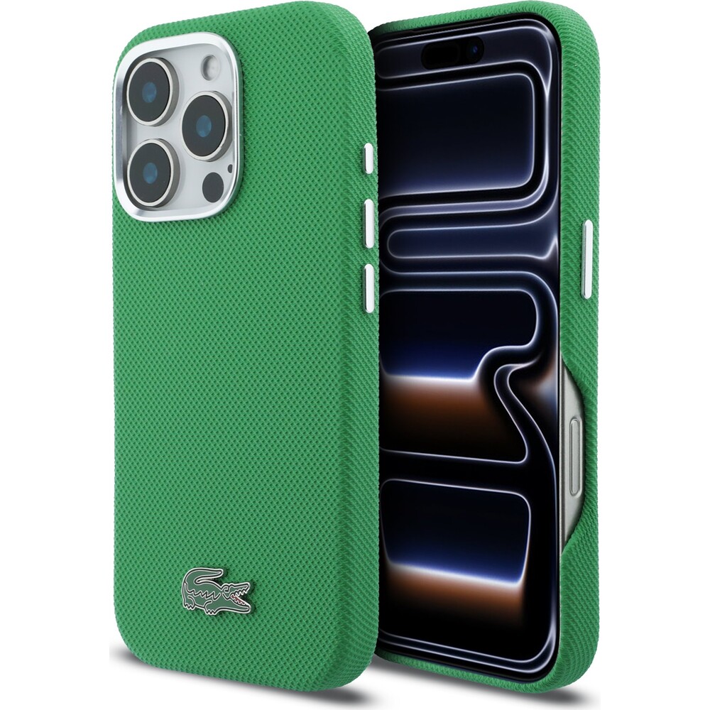 Lacoste-PVC-Iconic-Petit-Pique-Metal-Logo-MagSafe-kryt-iPhone-16-Pro-Max-zeleny