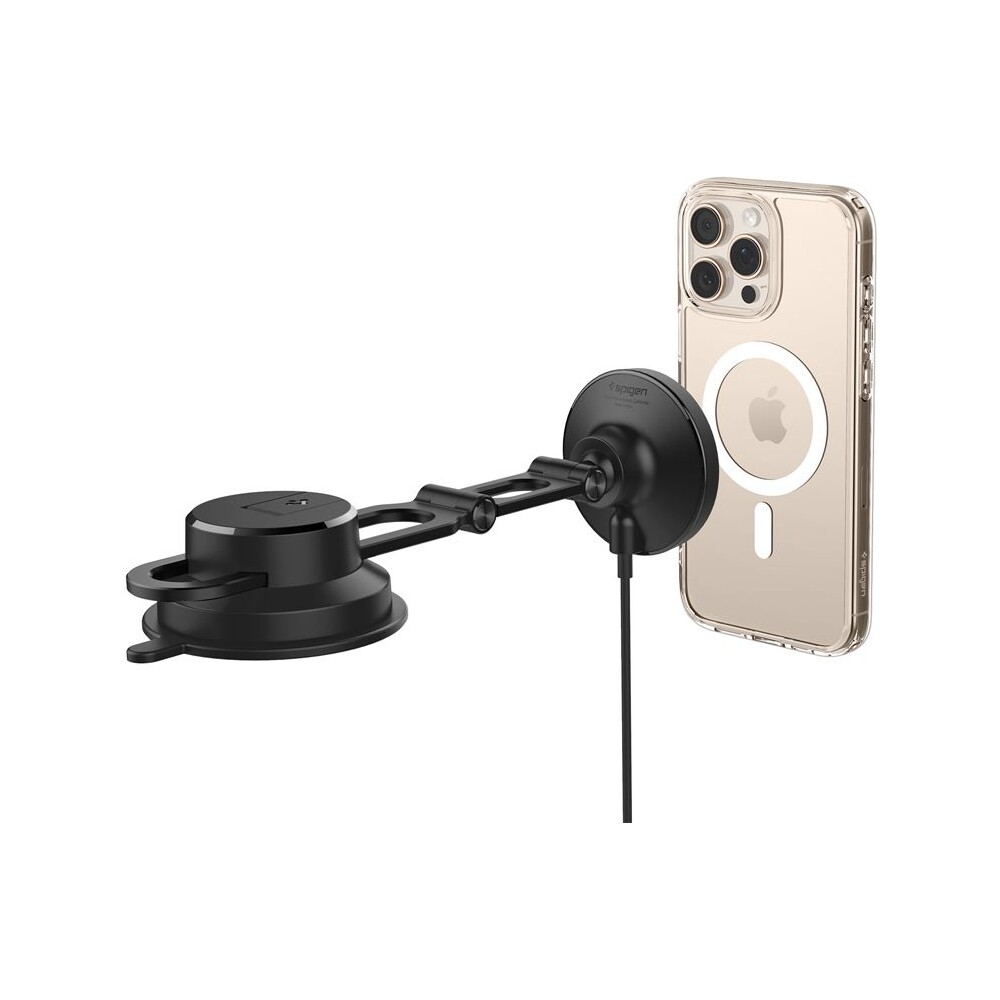 Spigen-OneTap-Pro-4-Dashboard-Windshield-Qi2-MagSafe-drzak-na-sklo-palubovku-s-nabijenim-cerny