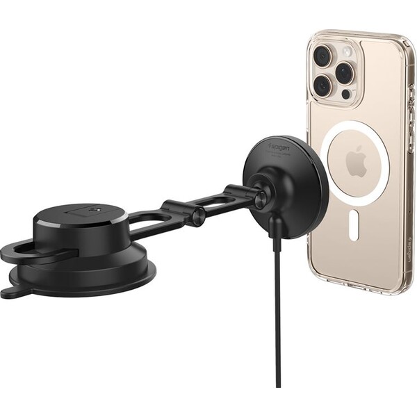Spigen-OneTap-Pro-4-Dashboard-Windshield-Qi2-MagSafe-drzak-na-sklo-palubovku-s-nabijenim-cerny