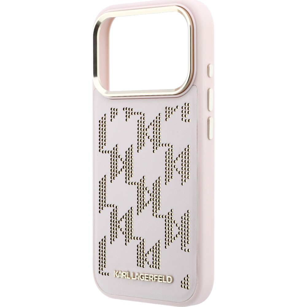 Karl-Lagerfeld-PU-Perforated-Monogram-MagSafe-kryt-iPhone-17-Pro-Max-ruzovy