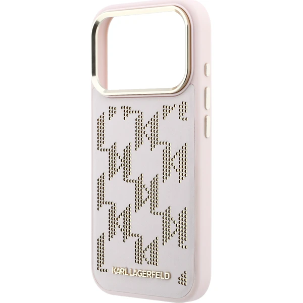 Karl-Lagerfeld-PU-Perforated-Monogram-MagSafe-kryt-iPhone-17-Pro-Max-ruzovy