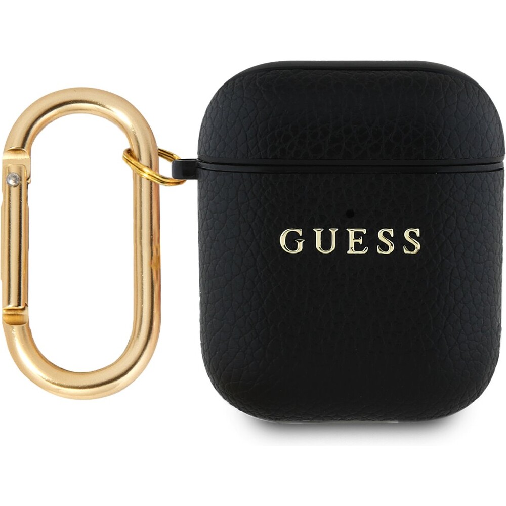 Guess-PU-Grained-Classic-Logo-pouzdro-pro-AirPods-1-2-cerne