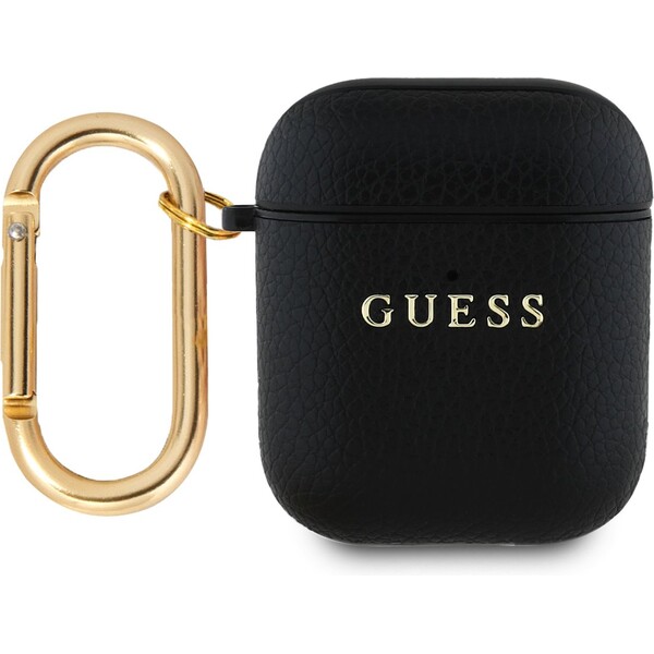 Guess-PU-Grained-Classic-Logo-pouzdro-pro-AirPods-1-2-cerne