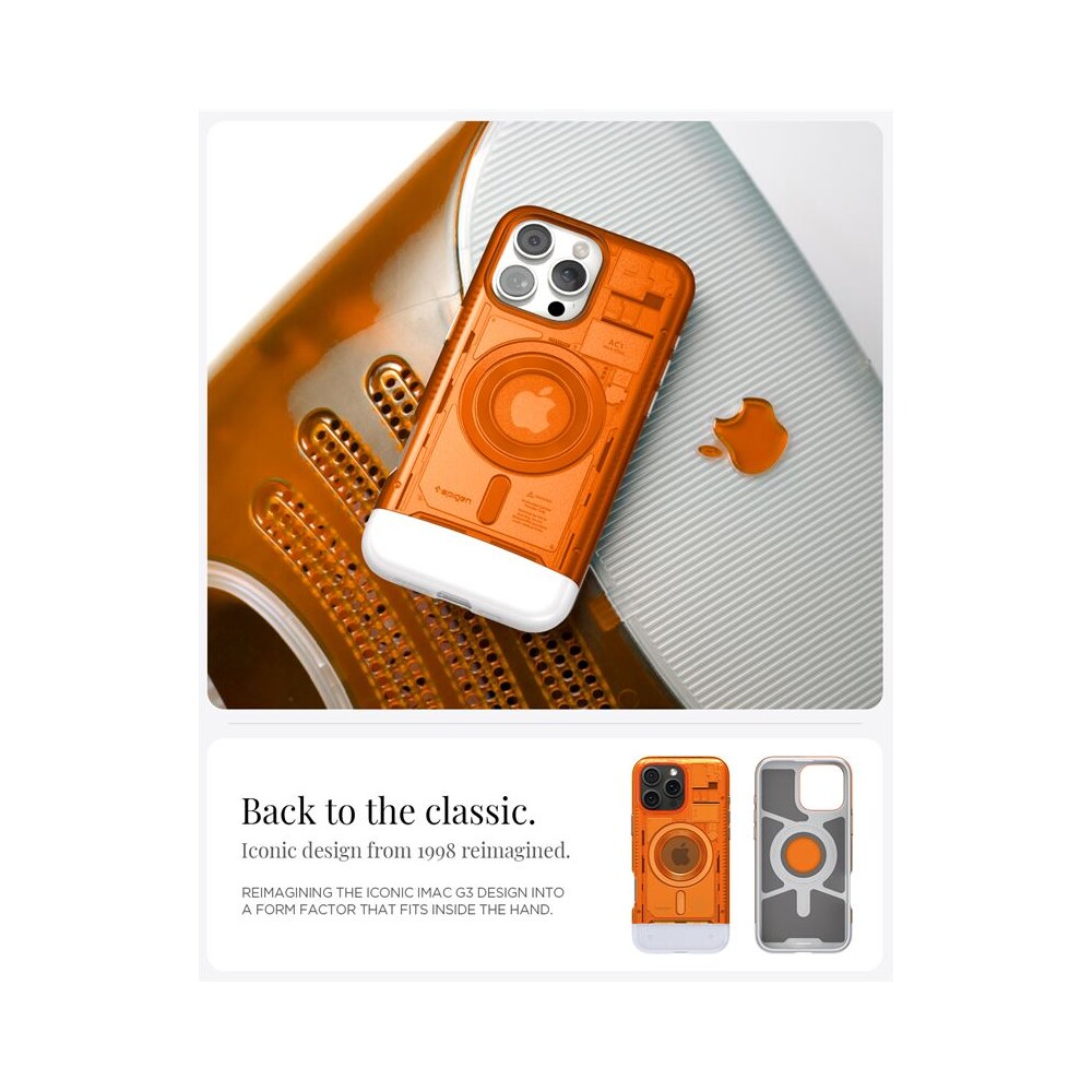 Spigen-Classic-C1-MagSafe-kryt-iPhone-16-Pro-tangerine