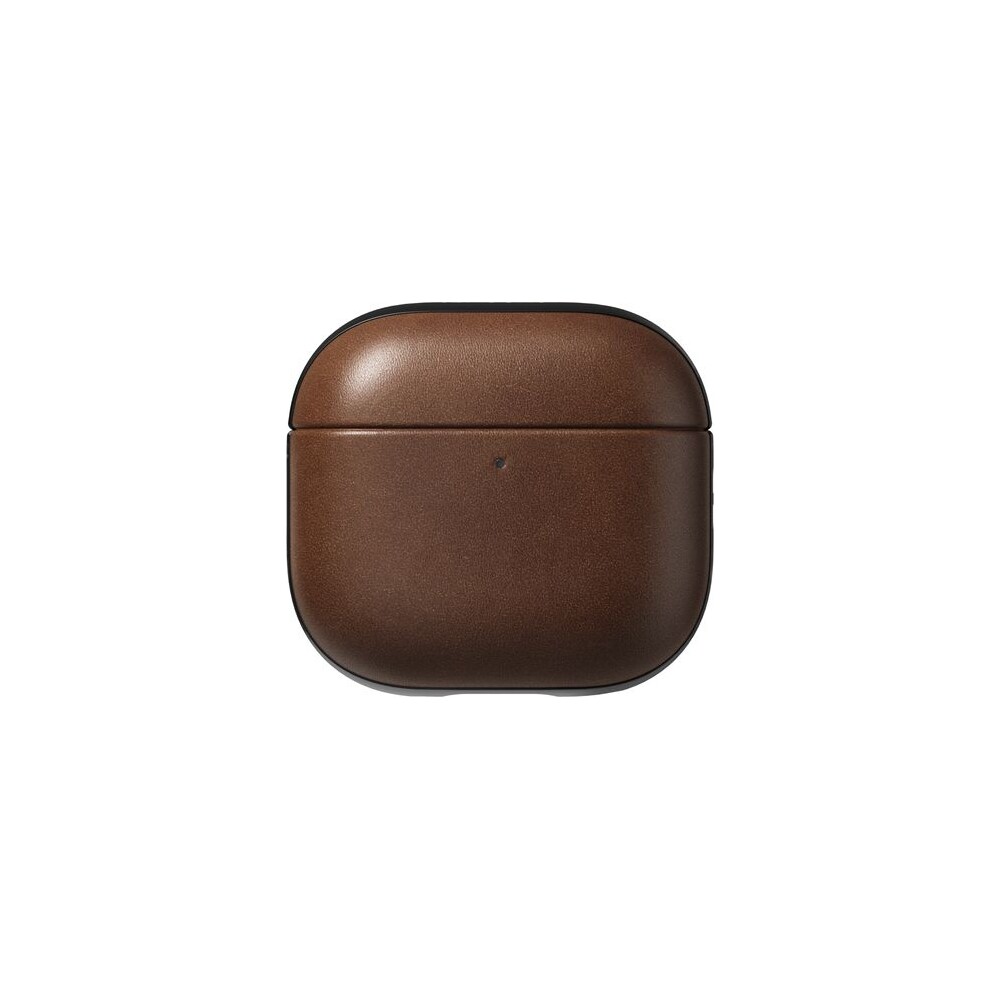 Nomad-Modern-Leather-pouzdro-Apple-Airpods-4-tmave-hnede
