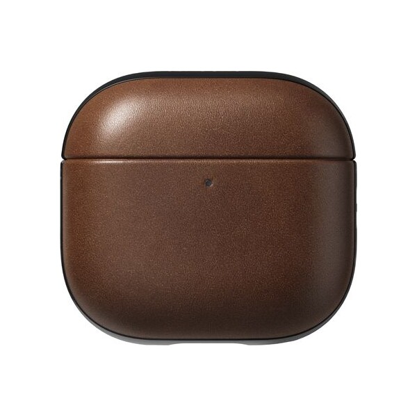 Nomad-Modern-Leather-pouzdro-Apple-Airpods-4-tmave-hnede