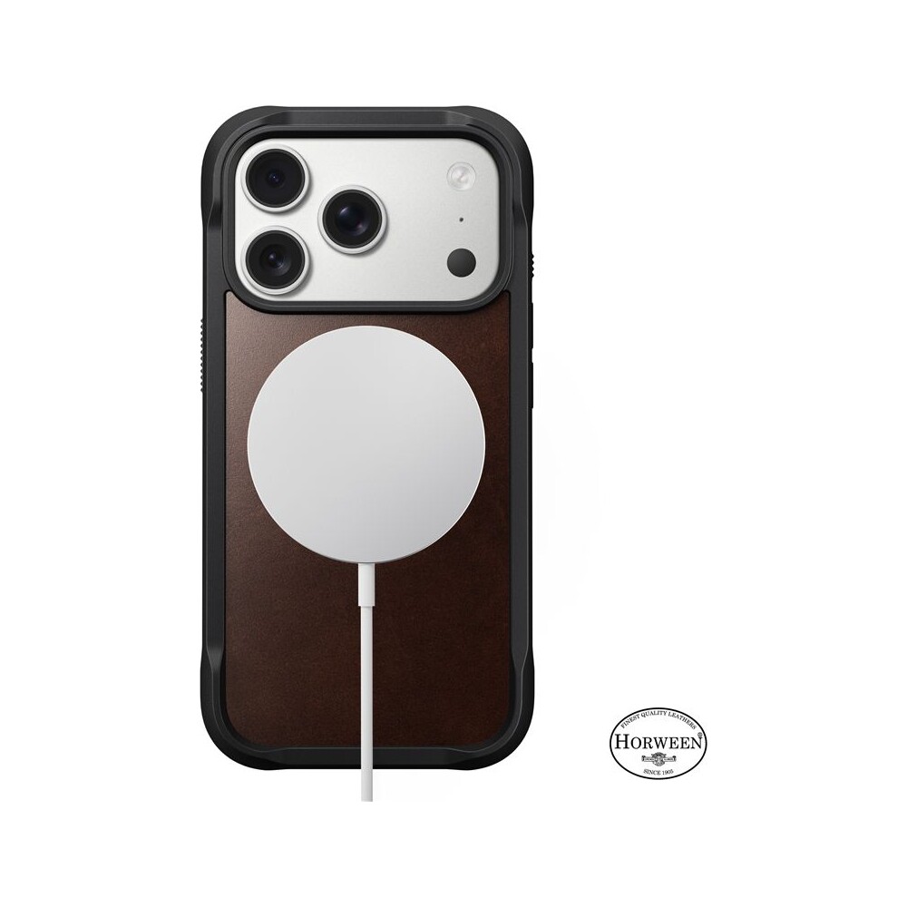 Nomad-Rugged-Leather-Case-Horween-MagSafe-kozeny-kryt-iPhone-17-Pro-Rustic-Brown