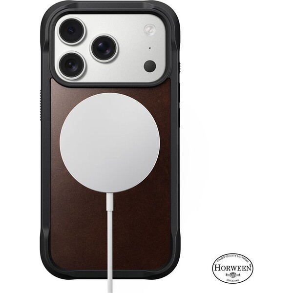 Nomad-Rugged-Leather-Case-Horween-MagSafe-kozeny-kryt-iPhone-17-Pro-Rustic-Brown