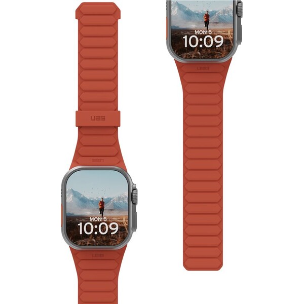 UAG-Pathfinder-reminek-Apple-Watch-49-46-45-44-42mm-olivovy-oranzovy