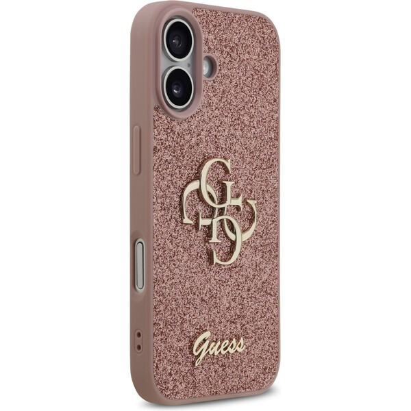Guess-PU-Fixed-Glitter-4G-Metal-Logo-kryt-iPhone-17-ruzovy