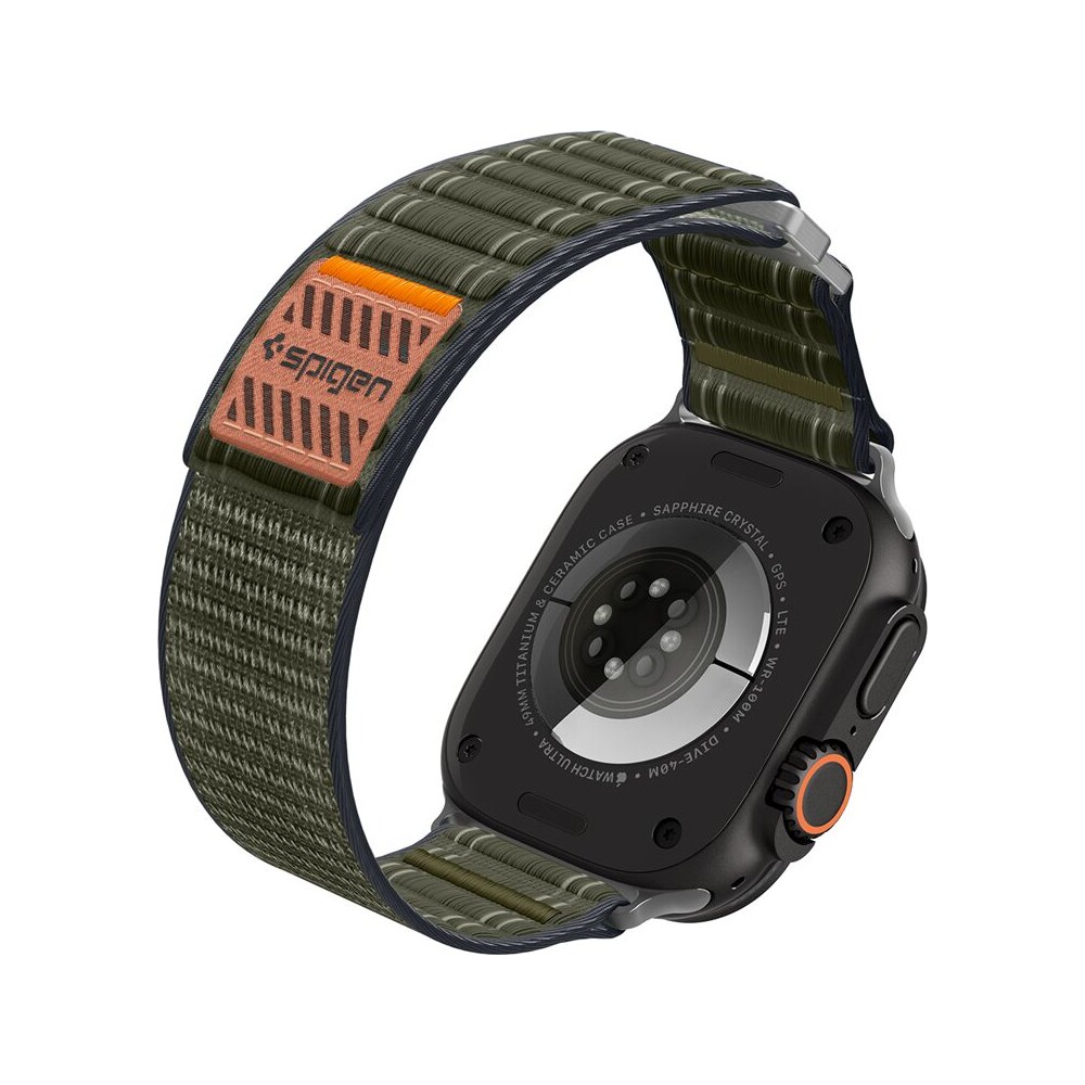 Spigen-Fabric-Band-reminek-hook-and-loop-Apple-Watch-49-46-45-44mm-zeleny