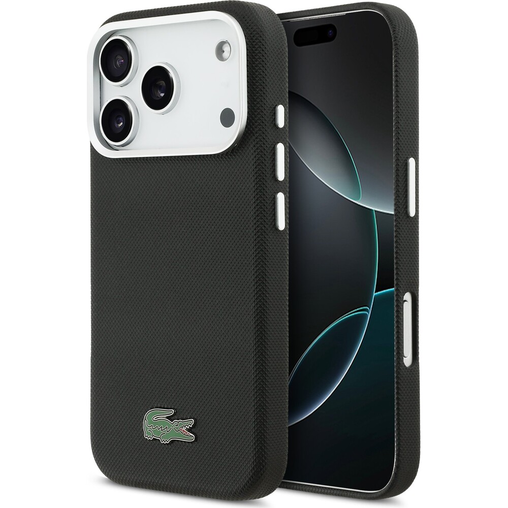 Lacoste-Iconic-Petit-Pique-Metal-Logo-MagSafe-kryt-iPhone-17-Pro-Max-cerny