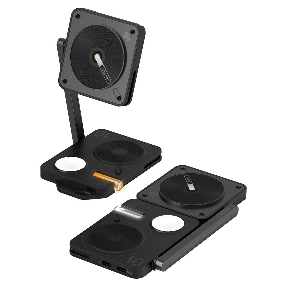 Aulumu-M01-4-in-1-Folding-Wireless-Charging-Station-Pad-MagSafe-nabijecka-Black