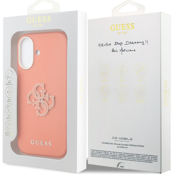 Guess-PU-Resin-Logo-kryt-iPhone-17-oranzovy