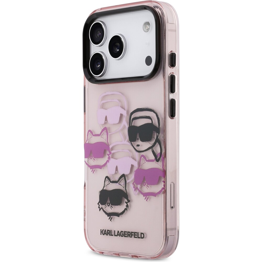 Karl-Lagerfeld-IML-Multi-K-CH-Heads-Zadni-Kryt-pro-iPhone-17-Pro-ruzovy