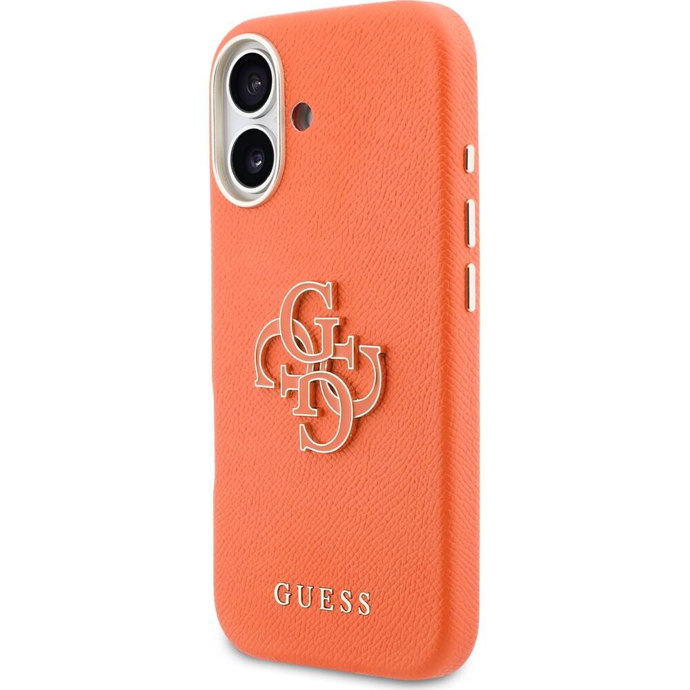 Guess-PU-Resin-Logo-kryt-iPhone-17-oranzovy