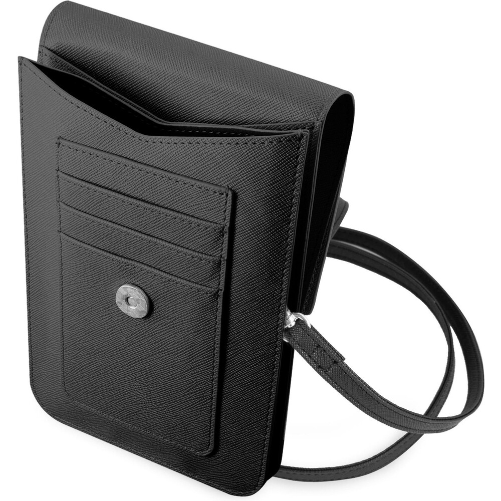 Guess-PU-Saffiano-Triangle-Logo-Phone-Bag-cerne