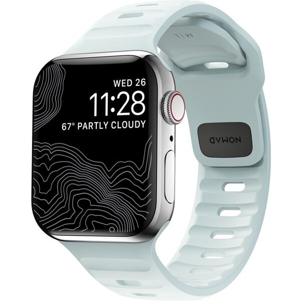 Nomad-Sport-Strap-S-M-reminek-pro-Apple-Watch-42-41-40-38mm-Ice-Blue-Glow
