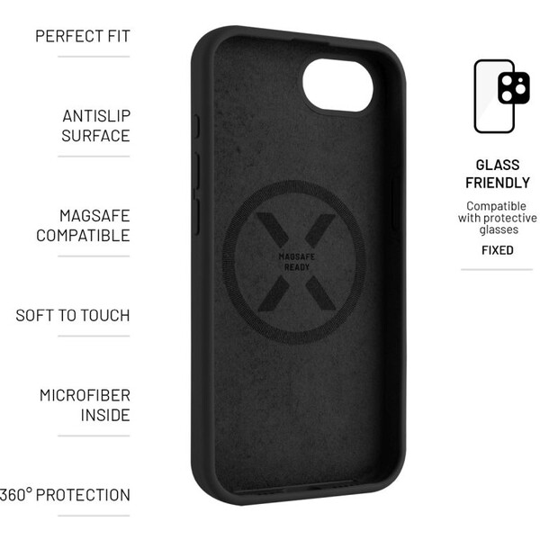 FIXED-MagFlow-silikonovy-kryt-s-MagSafe-Apple-iPhone-17e-16e-cerny