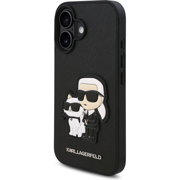 Karl-Lagerfeld-PU-Saffiano-Karl-and-Choupette-kryt-pro-iPhone-16-cerny
