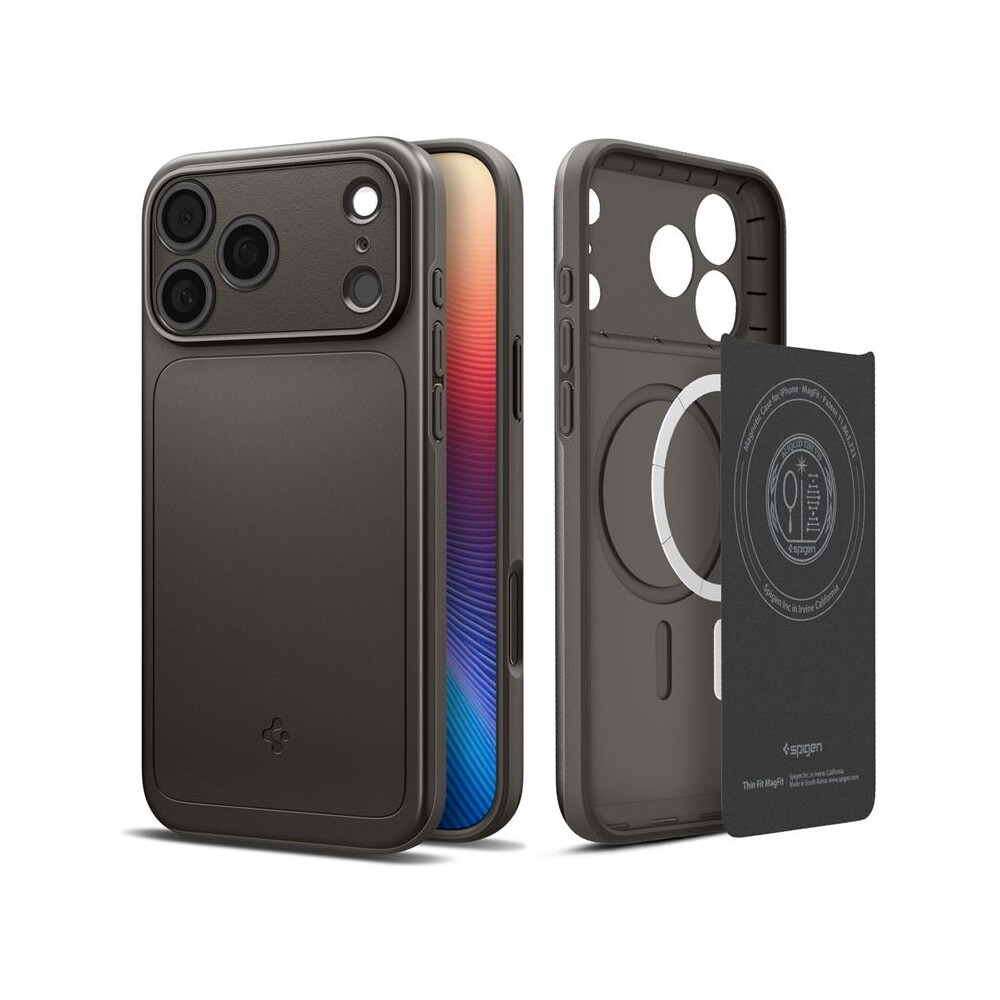 Spigen-Thin-Fit-MagSafe-kryt-iPhone-17-Pro-Max-gunmetal