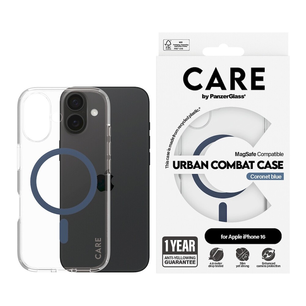 PanzerGlass-CARE-kryt-Apple-iPhone-16-MagSafe-Urban-Combat-ciry-modry