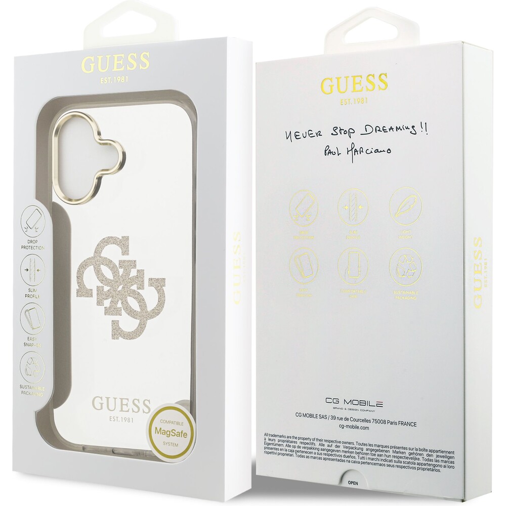 Guess-PC-TPU-Mirror-4G-Glitter-Logo-MagSafe-kryt-iPhone-17-zlaty