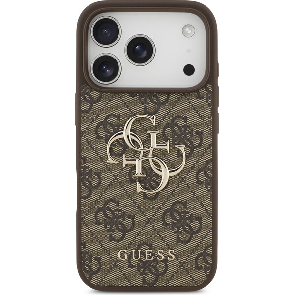 Guess-PU-4G-Metal-Logo-kryt-iPhone-17-Pro-hnedy