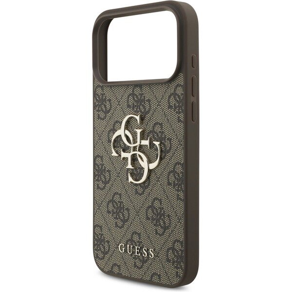 Guess-PU-4G-Metal-Logo-Strap-kryt-iPhone-17-Pro-Max-hnedy
