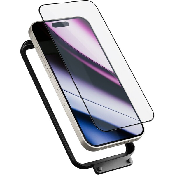 Epico-ImpactBuffer-tvrzene-sklo-3D-pro-iPhone-16-Pro-s-instalacnim-rameckem