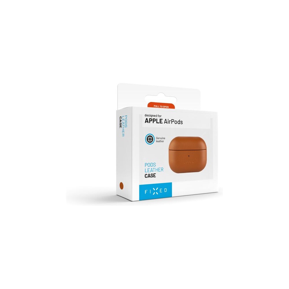 FIXED-PodsLeather-kozene-pouzdro-pro-Apple-AirPods-3-hnede