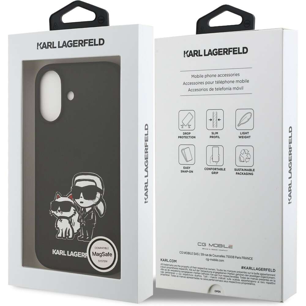 Karl-Lagerfeld-Liquid-Silicone-K-CH-Sketch-MagSafe-kryt-iPhone-17-cerny