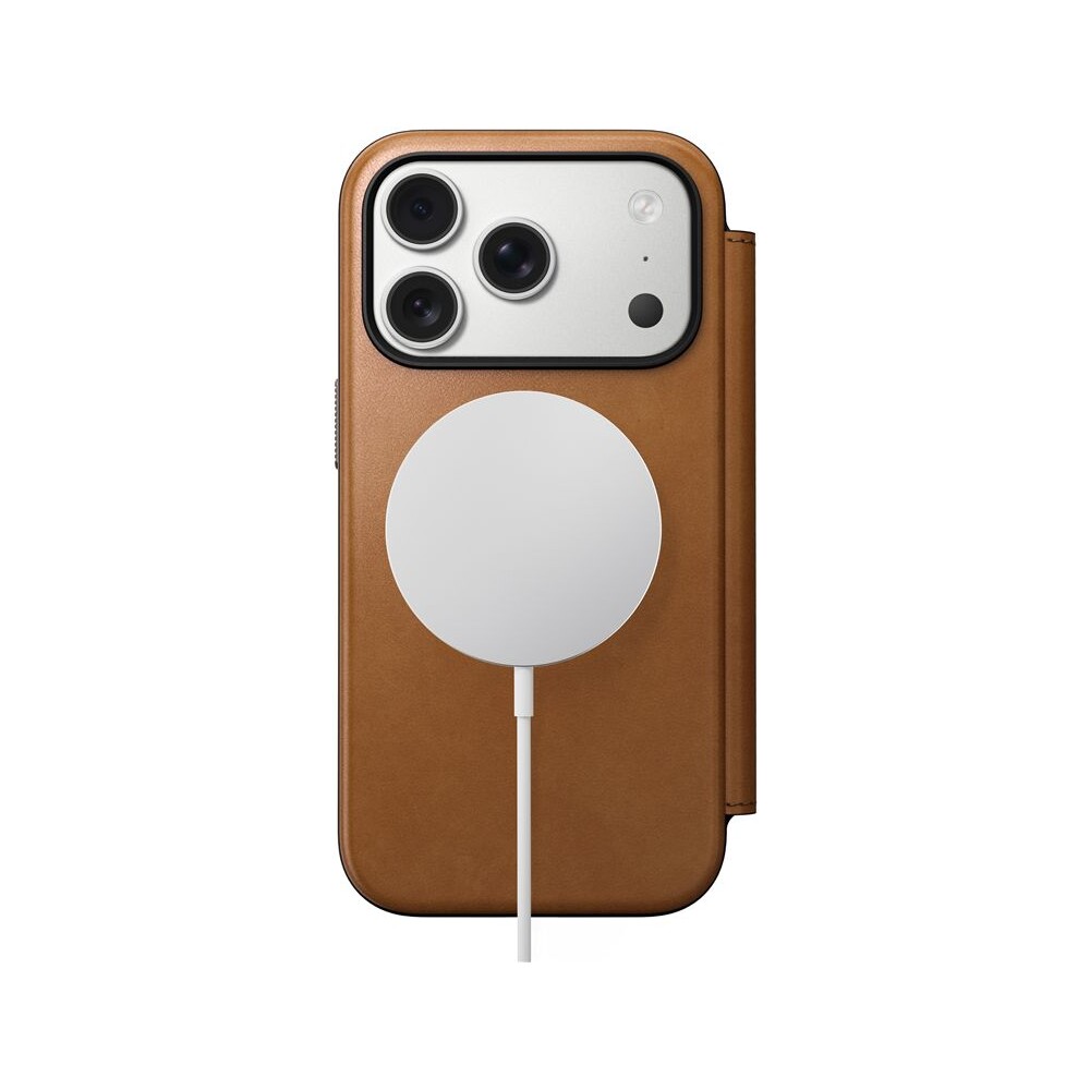 Nomad-Modern-Leather-Folio-MagSafe-kozene-pouzdro-iPhone-17-Pro-English-Tan