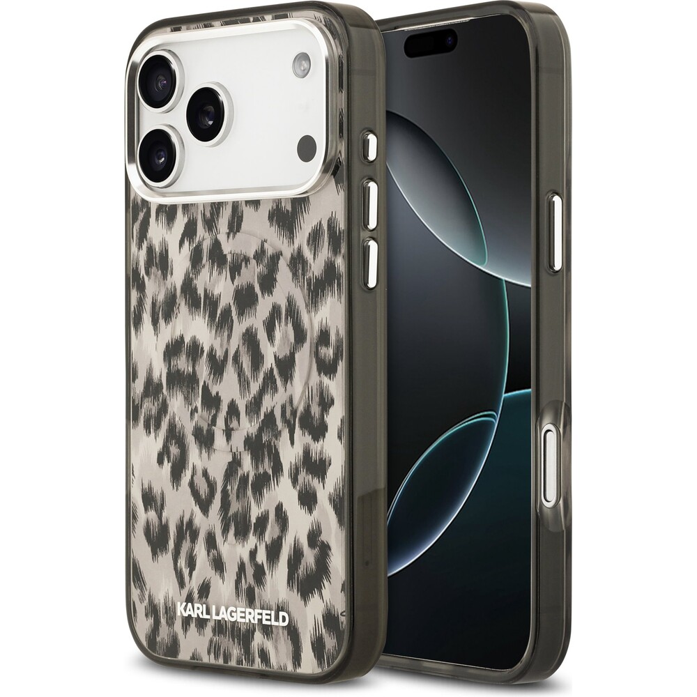 Karl-Lagerfeld-IML-Leopard-MagSafe-Zadni-Kryt-pro-iPhone-17-Pro-Max-hnedy