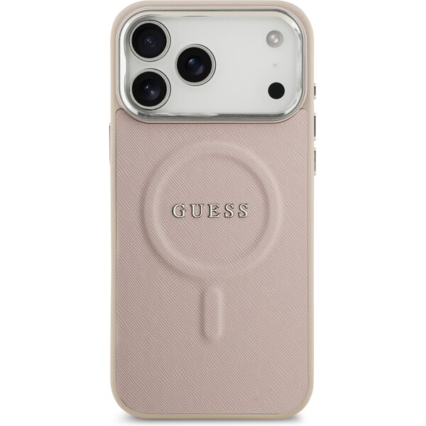 Guess-PU-Saffiano-MagSafe-kryt-iPhone-17-Pro-ruzovy