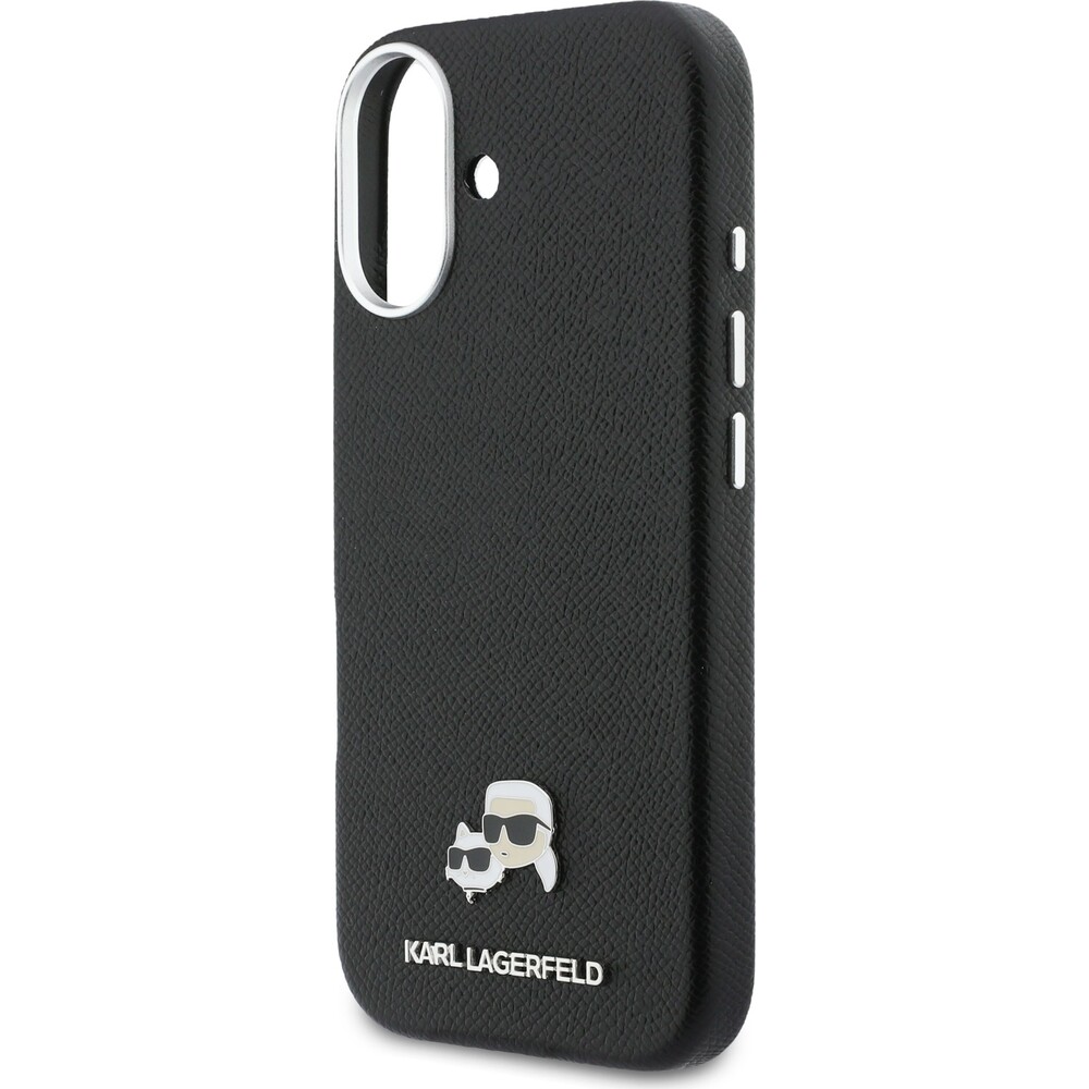 Karl-Lagerfeld-PU-Karl-and-Choupette-Heads-Pins-MagSafe-kryt-iPhone-17-cerny