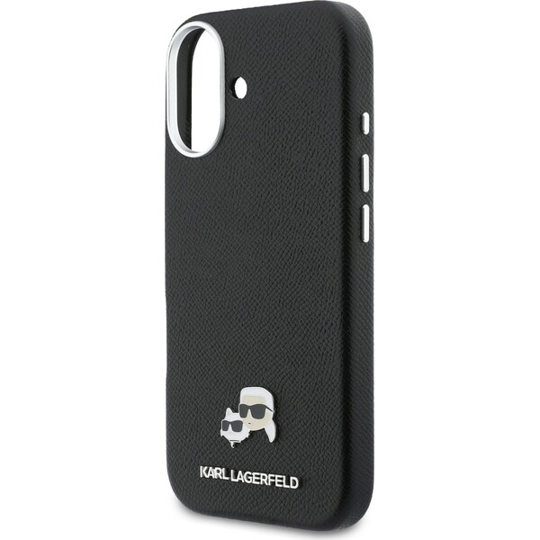 Karl-Lagerfeld-PU-Karl-and-Choupette-Heads-Pins-MagSafe-kryt-iPhone-17-cerny
