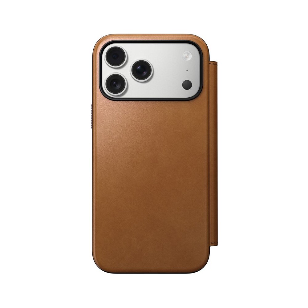 Nomad-Modern-Leather-Folio-MagSafe-kozene-pouzdro-iPhone-17-Pro-Max-English-Tan